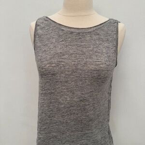 Theory Insar2 Grey Linen Top, Petite/Small
